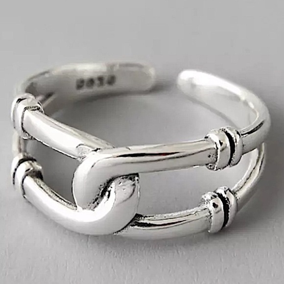 NEW STERLING SILVER ADJUSTABLE KNOT RING - Picture 11 of 13
